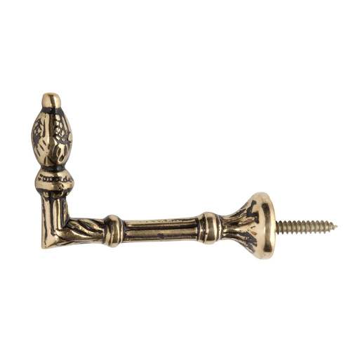Tradco 4646PB Curtain Tie Back Hook Polished Brass 70mm