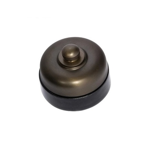 Tradco 5157AB Black Porcelain Base Fan Controller Antique Brass