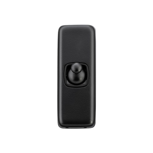 Tradco 5350 1 Gang Flat Plate Toggle Switches Matt Black 30x82mm
