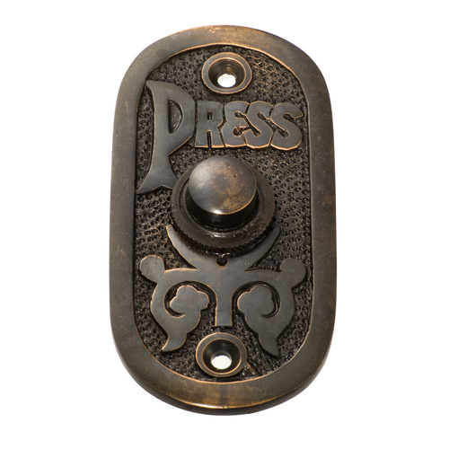 Tradco 5511AC Bell Push Antique Copper 40x80mm