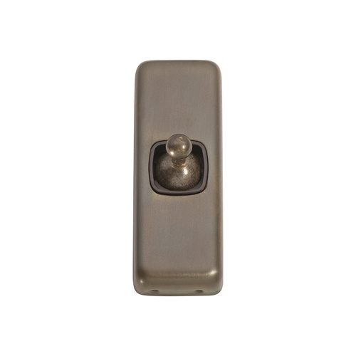 Tradco 5890AB Switch Toggle 1 Gang Antique Brass BR 30x82mm