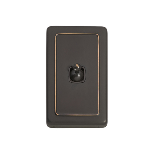 Tradco 5912AC Switch Toggle 1 Gang Antique Copper BR 72x115mm