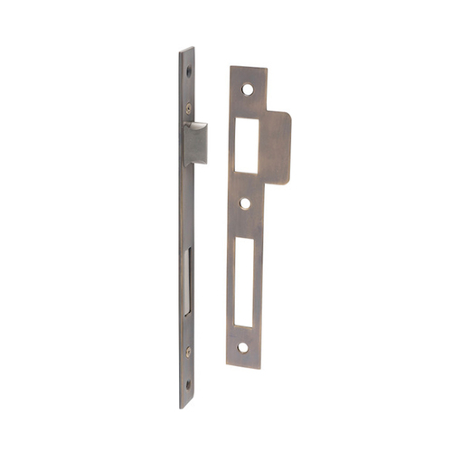 Tradco Face Plate & Striker Kit Standard H230 x W24mm Antique Brass 6005