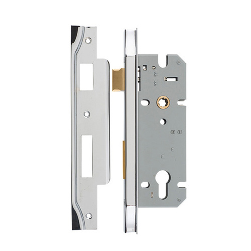 Iver 85mm Rebated Euro Mortice Lock 45mm Polished Chrome 6052