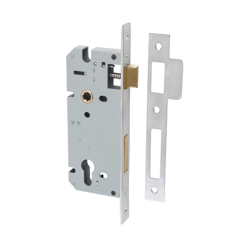 Iver Euro Mortice Lock 85mm CTC 45mm Backset Brushed Chrome 6058