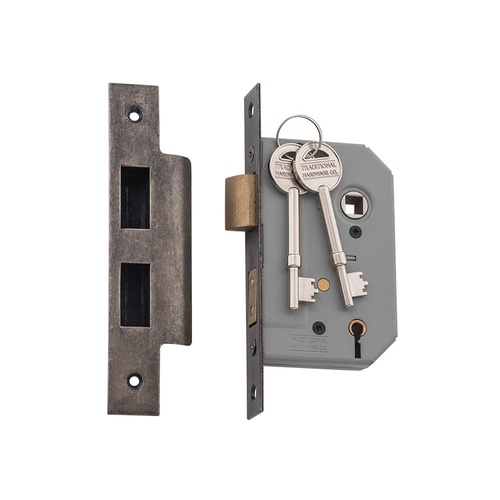 Tradco 6152 5 Lever Lock Rumbled Nickel 46mm