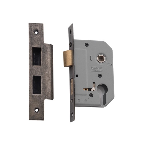 Tradco 6154 Euro Lock Rumbled Nickel 46mm