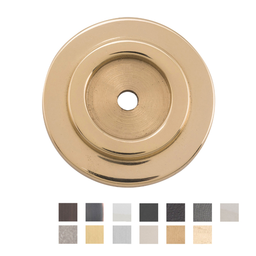 Tradco Domed Cupboard Knob Backplate - Available In Various Finishes and Sizes