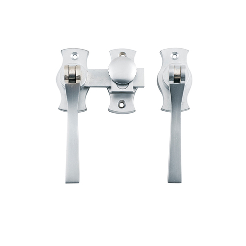 Tradco Square French Door Fastener Satin Chrome 6464
