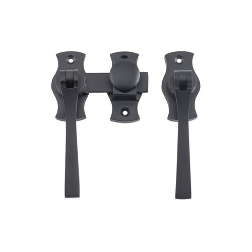 Tradco Square French Door Fastener Matt Black 6465