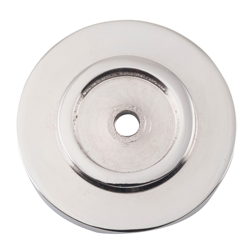 Tradco Domed Cupboard Knob Backplate 38mm Polished Nickel 6541
