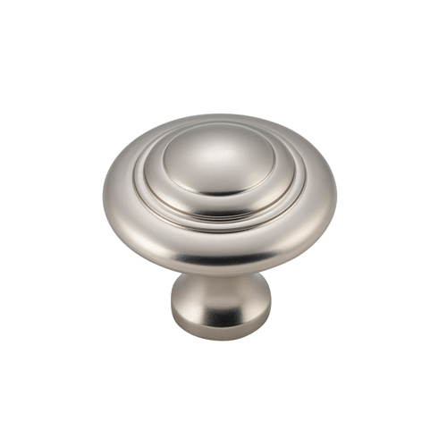 Tradco Domed Cupboard Cabinet Knob 32mm Solid Brass Satin Nickel 6617