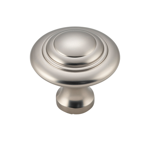 Tradco Domed Cupboard Cabinet Knob 38mm Solid Brass Satin Nickel 6618