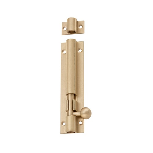 Tradco Barrel Bolt Satin Brass 100mm x 25mm 6672