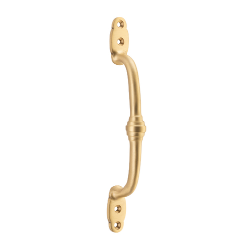 Tradco Offset Banded Door Pull Handle 180mm Satin Brass 6688
