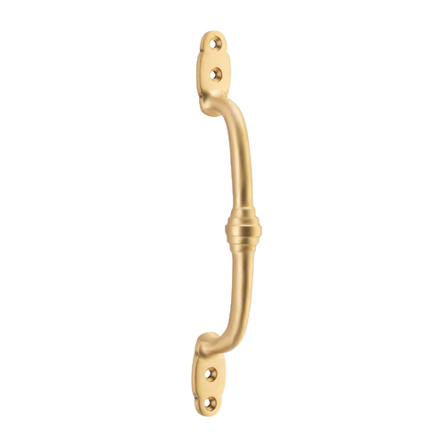 Out of Stock: ETA End October - Tradco Banded Offset Door Pull Handle Satin Brass 180mm x 41mm 6688