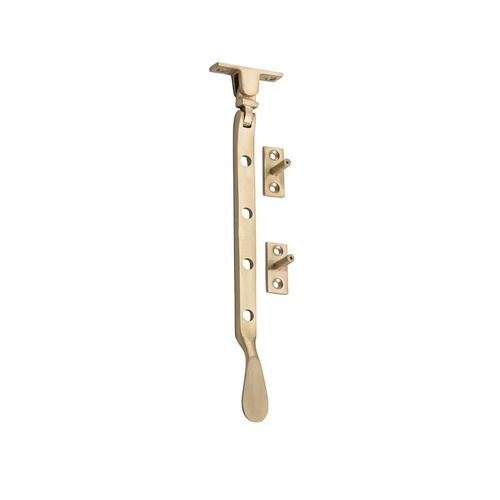 Tradco Base Fix Casement Stay 200mm Satin Brass 6689