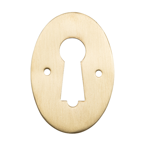 Tradco Pressed Escutcheon 44x30mm Satin Brass 6693