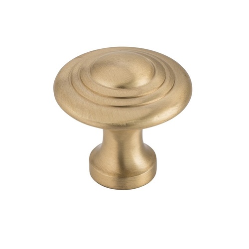 Out of Stock: ETA Mid October - Tradco Domed Cupboard Knob Satin Brass 32mm x 29mm 6697