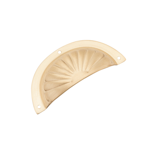 Tradco Fluted Sheet Brass Drawer Pull Satin Brass 6710