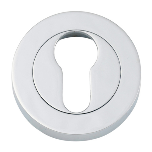 Iver Forged Round Euro Escutcheon 52mm Polished Chrome 9304