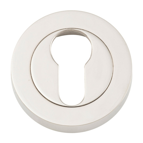 Iver Forged Round Euro Escutcheon 52mm Polished Nickel 9308