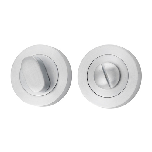 Iver Oval Privacy Turn Round 52mm Brushed Chrome 9315