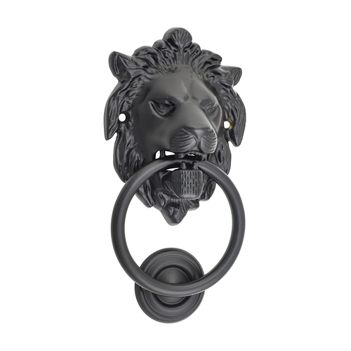 Tradco Lion Door Knocker Matt Black 9333