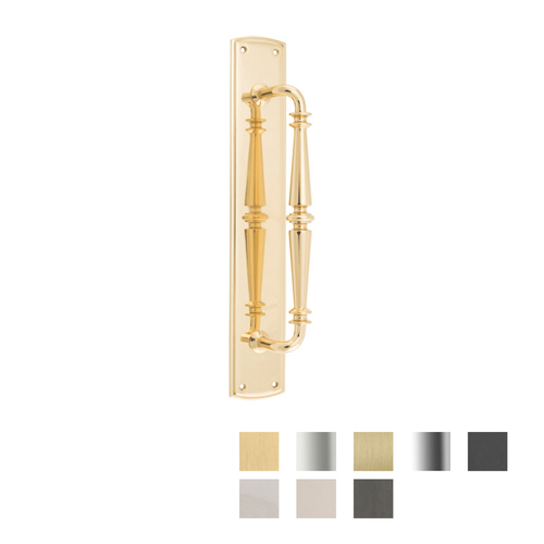 Iver Sarlat Door Pull Handle on Backplate - Available in Various Finishes