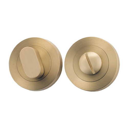 Iver Oval Privacy Turn Round 52mm Brushed Brass 9361