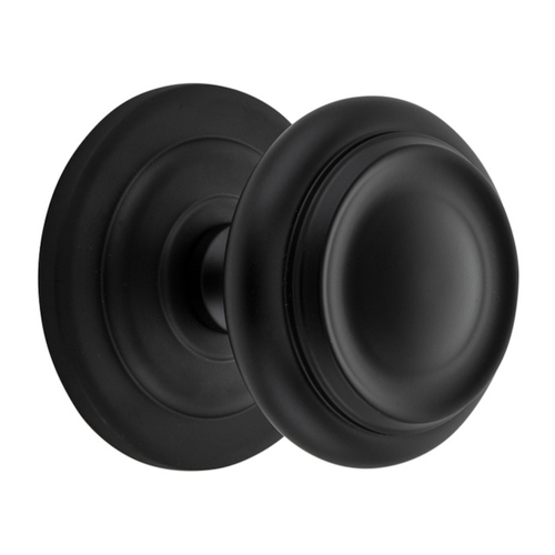 Iver Sarlat Centre Door Knob Handle 107mm Matt Black 9403