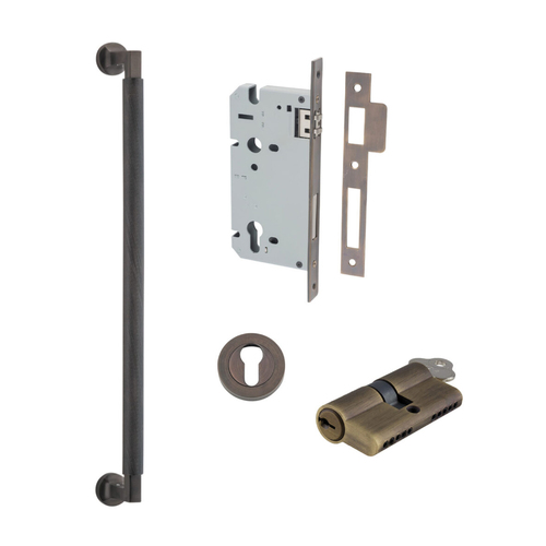 Iver Brunswick Door Pull Handle Entrance Kit Key/Key 450mm Signature Brass 9431KENTR60KK