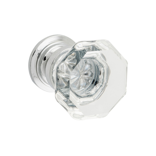 Tradco 9514 Sophia Glass Cupboard Knob Chrome Plate 33mm