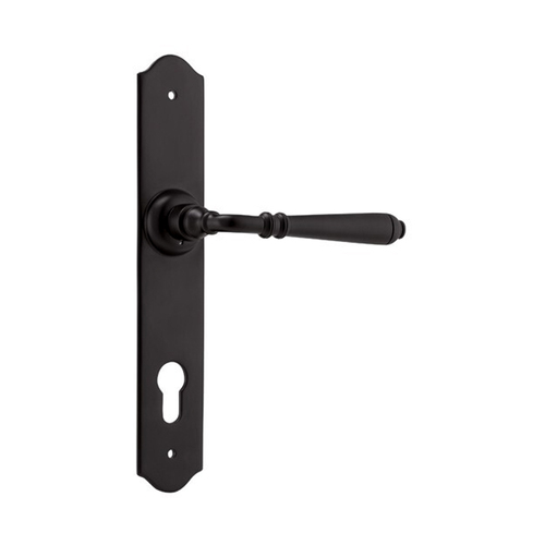 Tradco Reims Lever on Long Backplate Euro 85mm Matt Black 9620E85