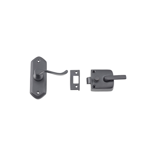 Tradco 9637 Door Latch Right Hand External Matte Black