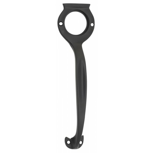 Tradco 9671 Door Pull Handle Cylinder Hole Matte Black 185x50mm