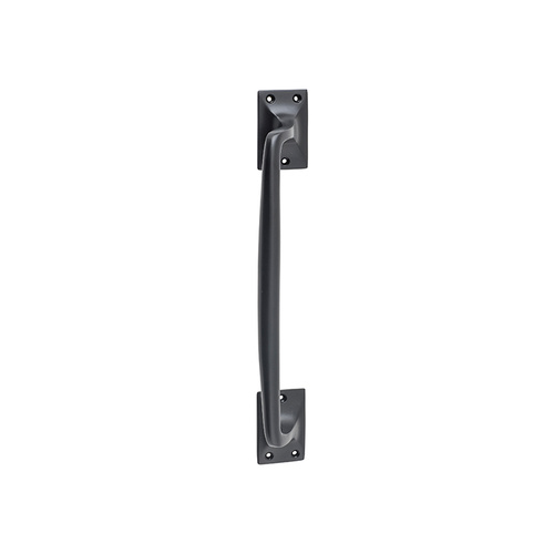 Tradco Door Pull Handle Offset Classic 305mm Matt Black 9672