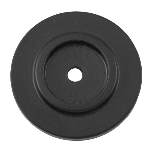 Tradco Domed Cupboard Knob Backplate 32mm Matt Black 9691