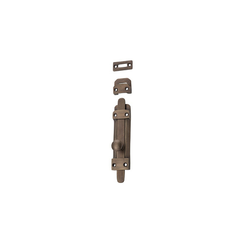 Tradco Tower Barrel Bolt 118mm x 32mm Antique Brass 9719