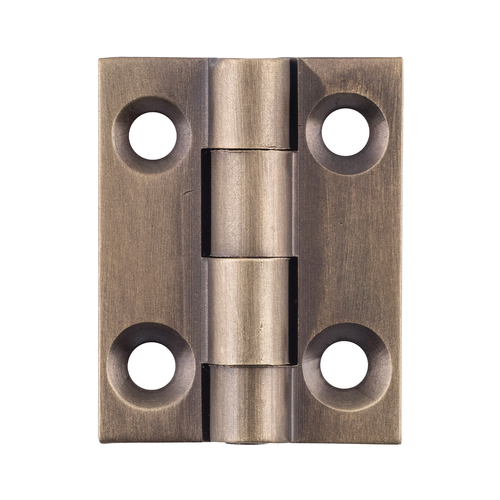 Tradco Fixed Pin Cabinet Hinge 25x22mm Antique Brass 9726
