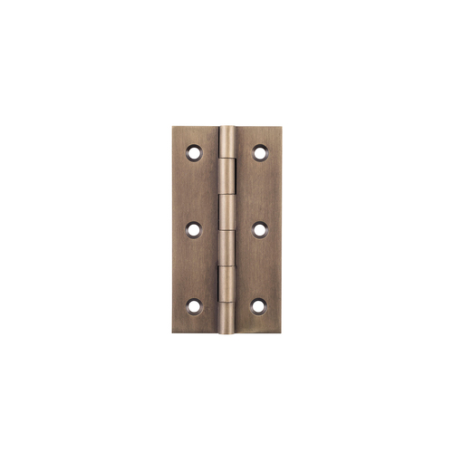 Out of Stock: ETA Early September - Tradco 9730 Hinge Fixed Pin Antique Brass 76x41mm