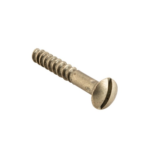 Tradco Screw Domed Head Packet of 50 6 Gauge Satin Brass 25mm SCSB25