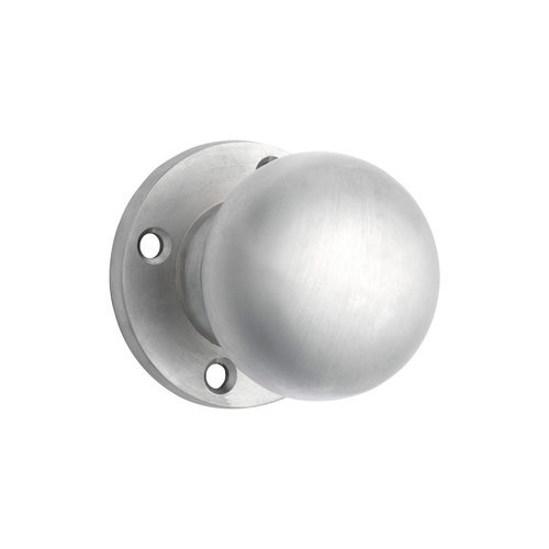 Tradco Retro Fit Mortice Door Knob on Round Rose Satin Chrome 0698