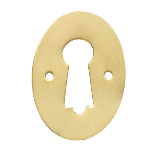Tradco Pressed Escutcheon 44x30mm Polished Brass TD1184