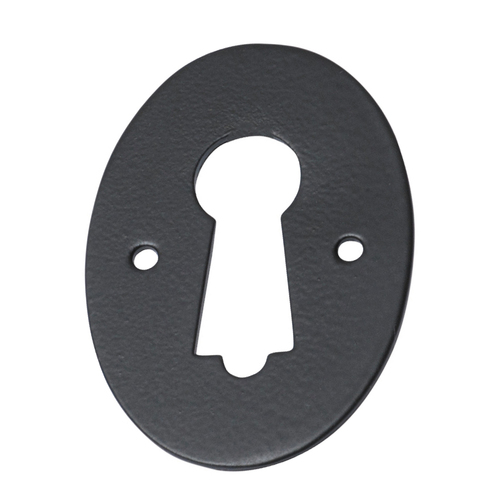 Tradco Pressed Escutcheon 44x30mm Matt Black TD1188