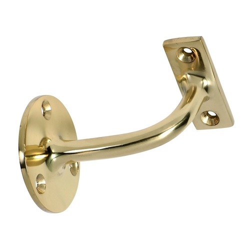 Tradco Hand Rail Bracket Polished Brass 75mm TD1545