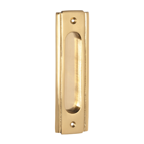 Tradco Traditional Flush Pull 150mm Polished Brass TD1575