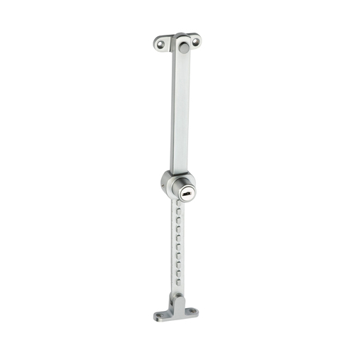 Tradco Locking Telescopic Casement Stay OverAll Length Satin Chrome 1677