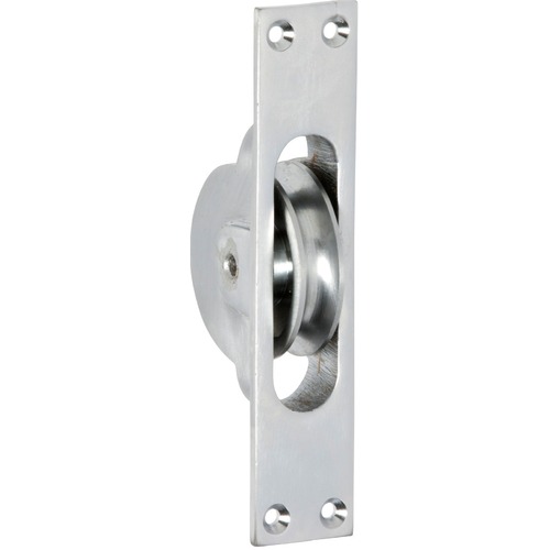 Out of Stock: ETA Early September - Tradco Sash Pulley Satin Chrome 25x125mm TD1683