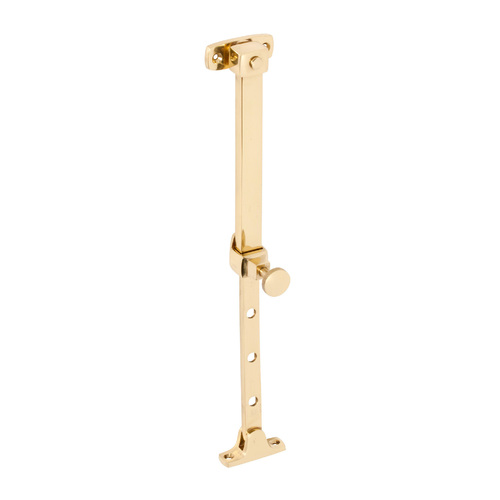 Tradco Telescopic Pin Casement Stay Polished Brass TD1700
